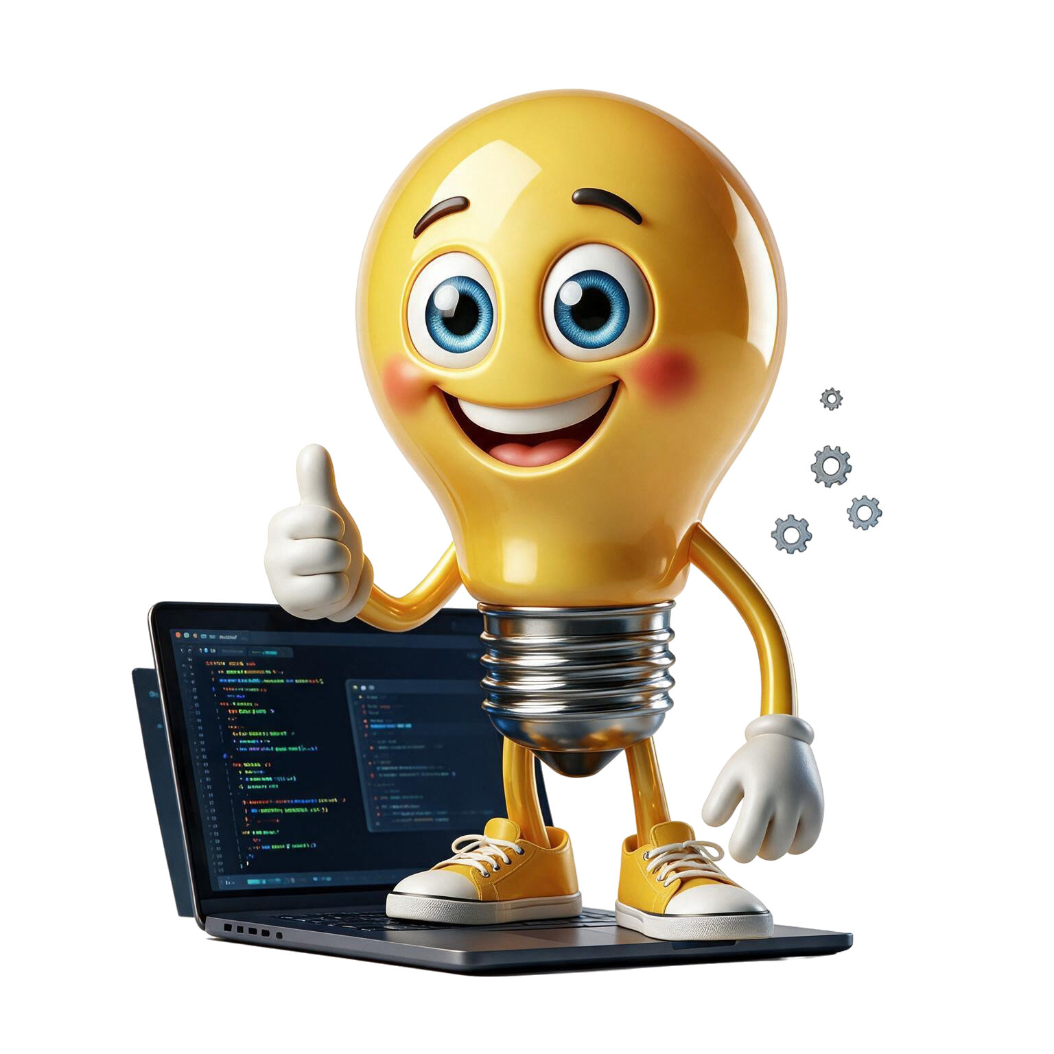 Het lampje bouwt software